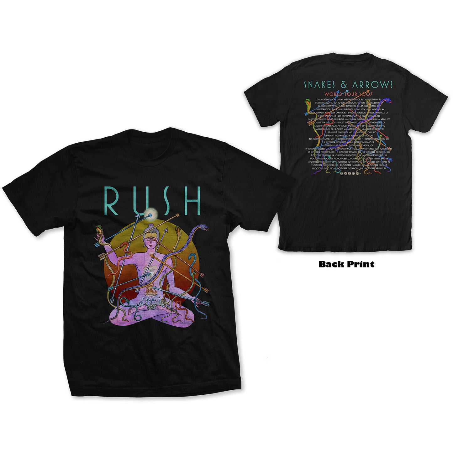 Rush T-Shirt: Snakes & Arrows Tour 2007