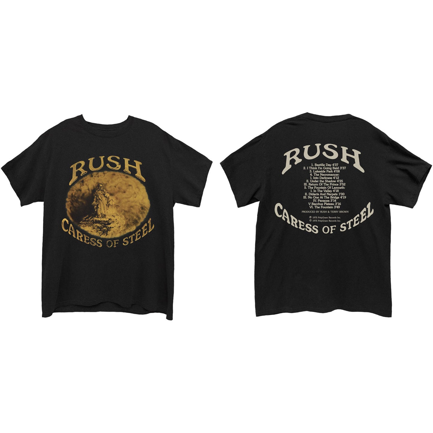 Rush T-Shirt: Caress of Steel