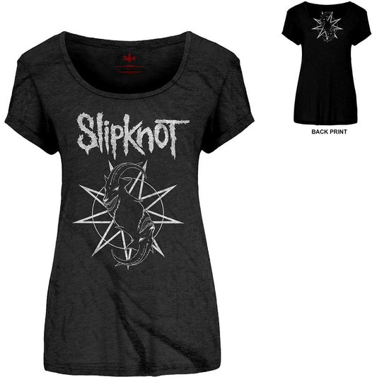 Slipknot Ladies T-Shirt: Goat Star Logo
