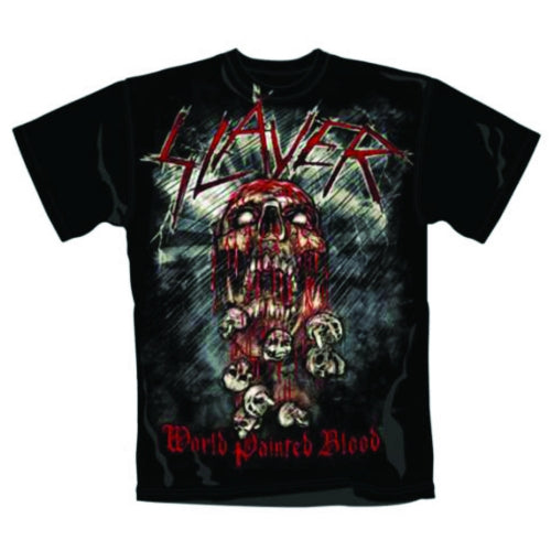 Slayer T-Shirt: World Painted Blood Skull