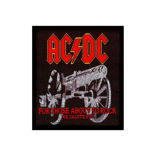 AC/DC Standard Woven Patch: For those about to Rock