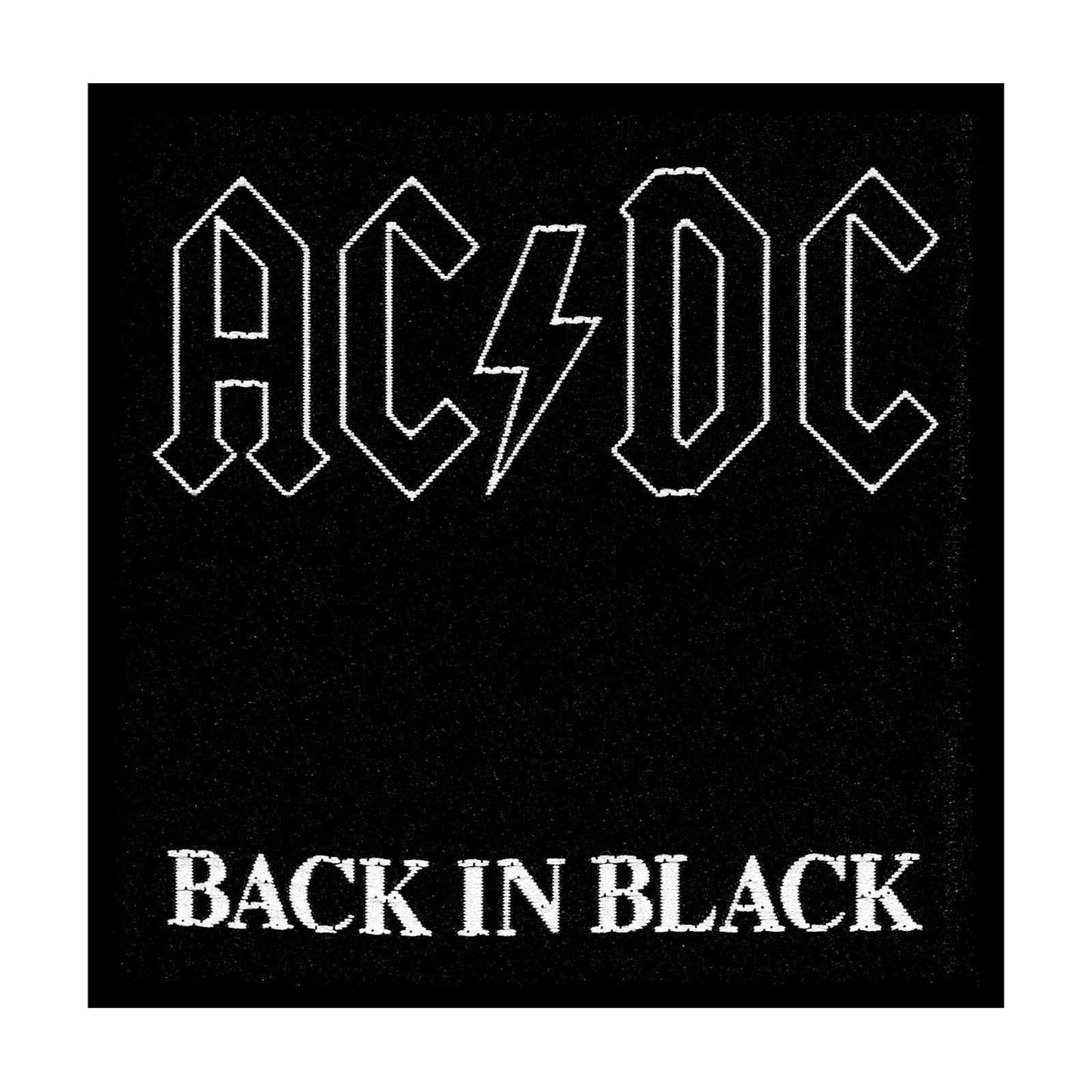 AC/DC Standard Woven Patch: Back in Black