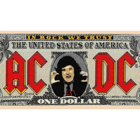 AC/DC Standard Woven Patch: Bank Note