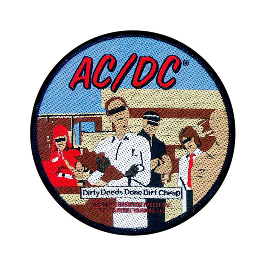AC/DC Standard Woven Patch: Dirty Deeds