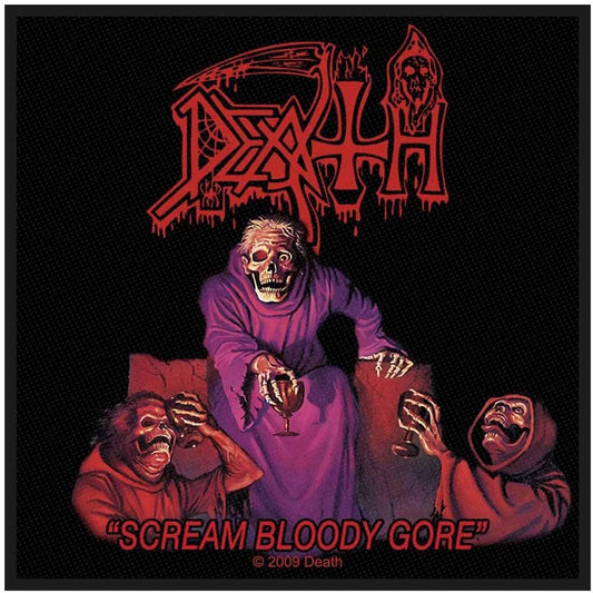 Death Standard Woven Patch: Scream Bloody Gore