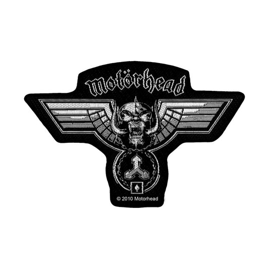 Motorhead Standard Woven Patch: Hammered Cut Out
