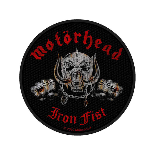 Motorhead Standard Woven Patch: Iron Fist/Skull