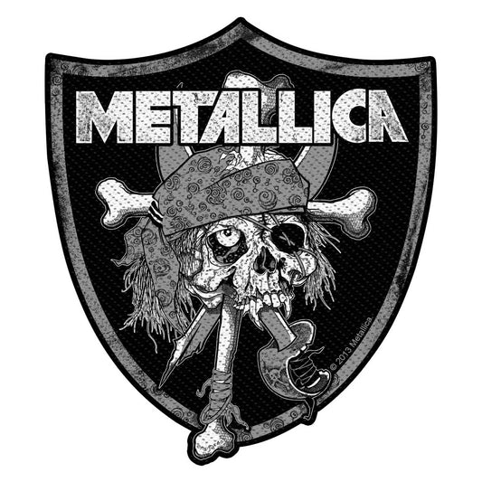 Metallica Standard Woven Patch: Raiders Skull