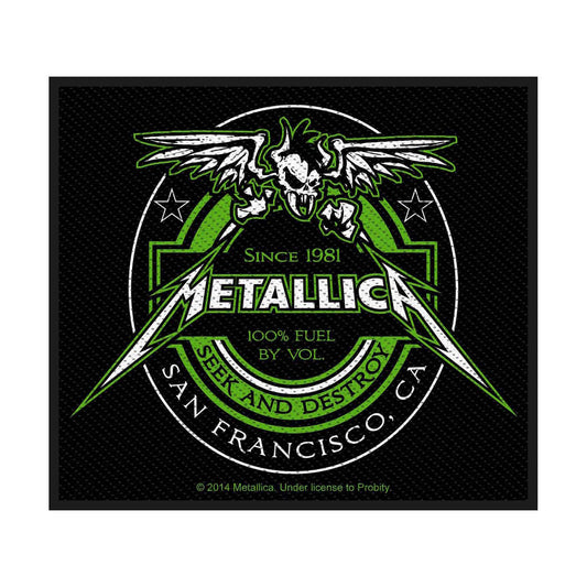 Metallica Standard Woven Patch: Beer Label