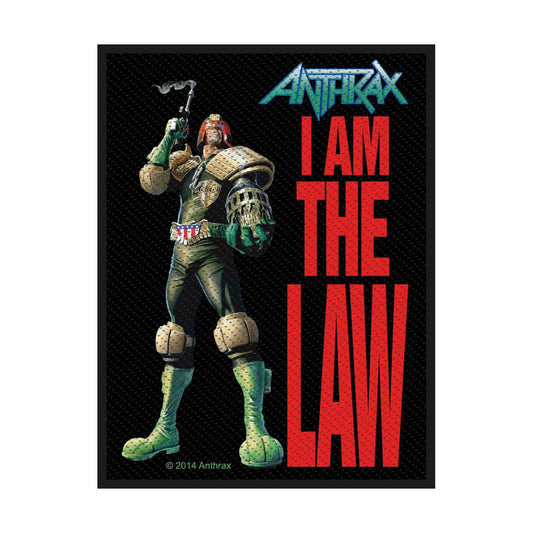 Anthrax Standard Woven Patch: I Am The Law