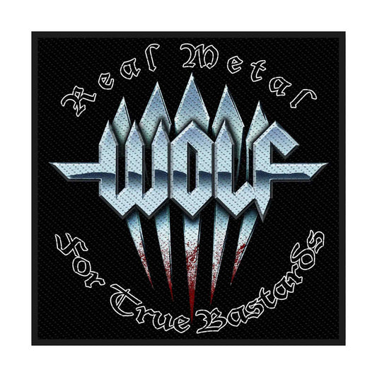 Wolf Standard Woven Patch: Real Metal