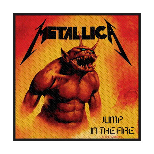 Metallica Standard Woven Patch: Jump in the Fire