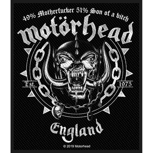 Motorhead Standard Woven Patch: Ball & Chain