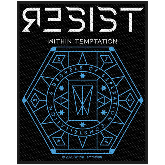 Within Temptation Standard Woven Patch: Resist Hexagon