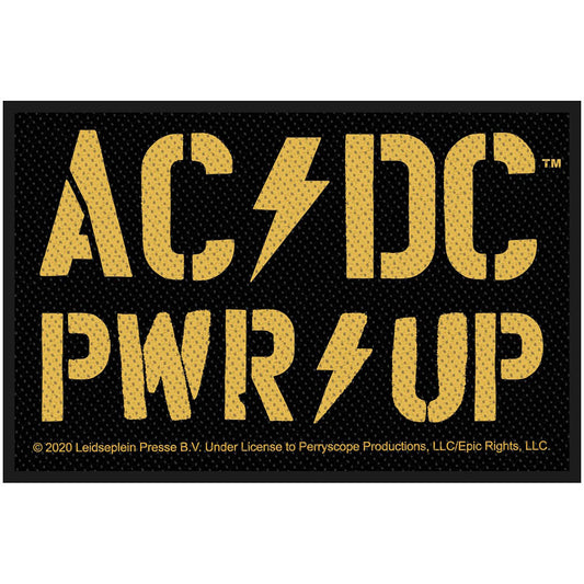 AC/DC Standard Woven Patch: PWR-UP