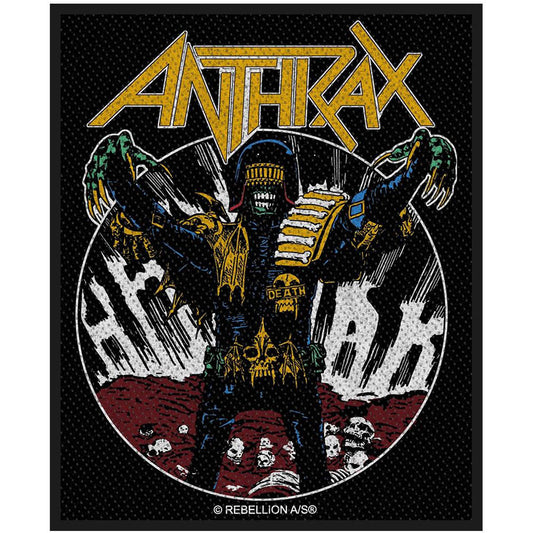 Anthrax Standard Woven Patch: Judge Death
