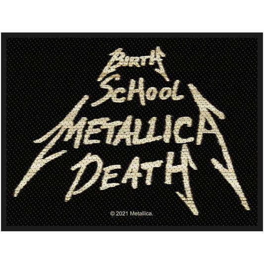 Metallica Standard Woven Patch: Birth  School  Metallica  Death