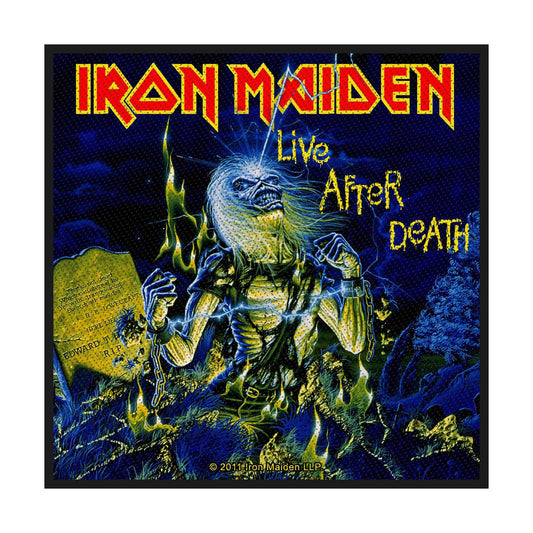 Iron Maiden Standard Woven Patch: Live After Death