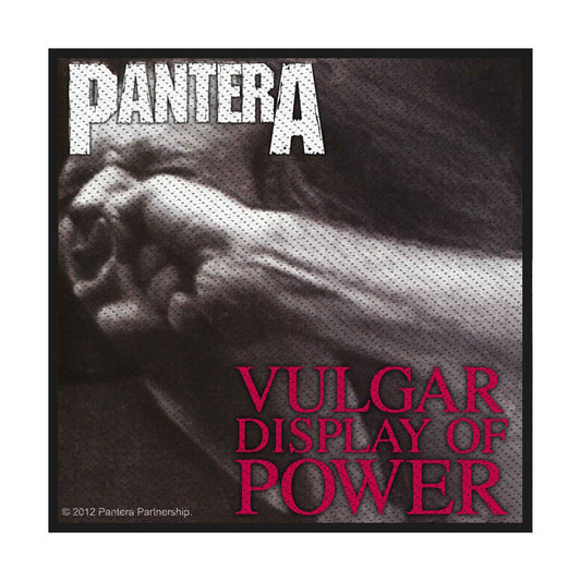 Pantera Standard Woven Patch: Vulgar Display Of Power