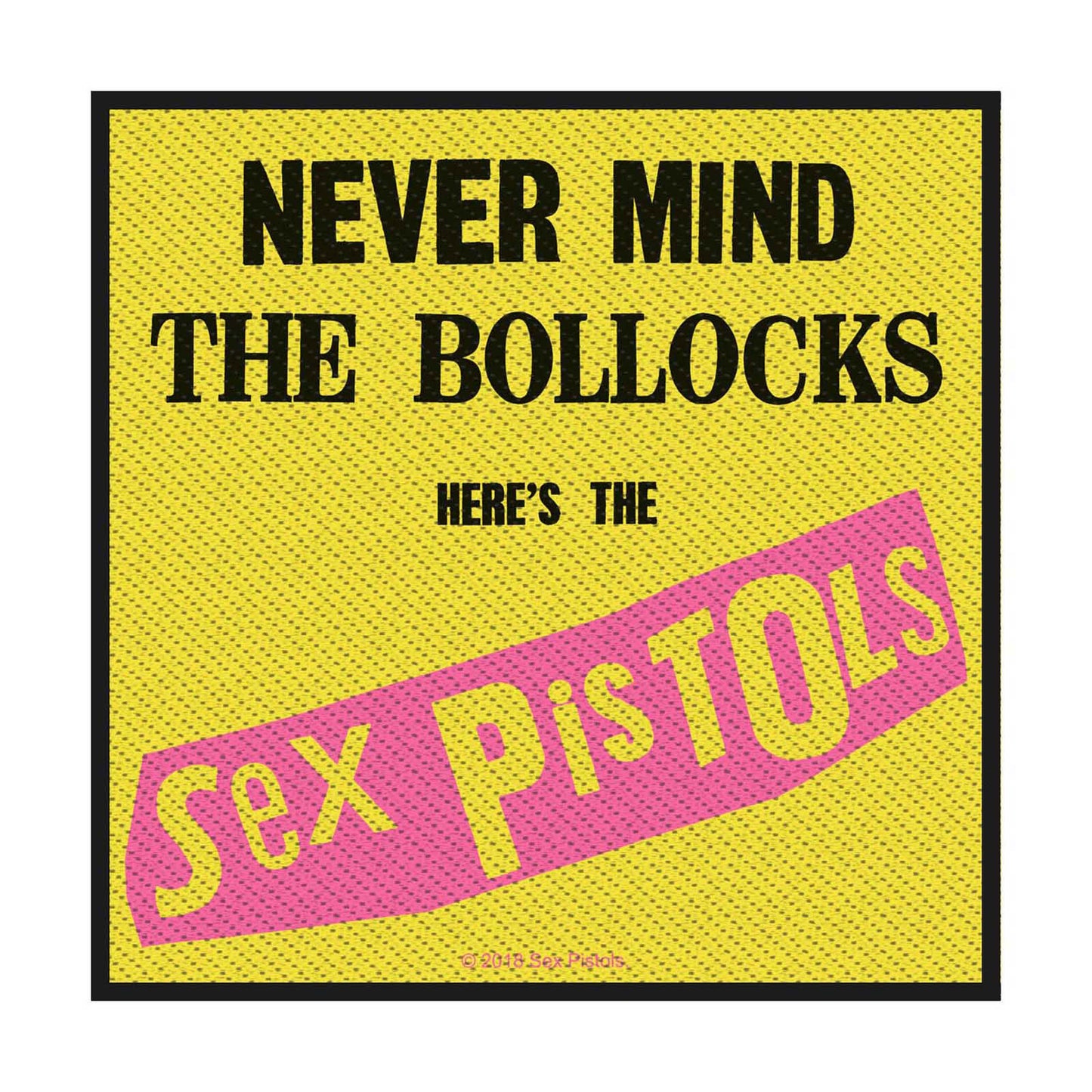 The Sex Pistols Standard Woven Patch: Nevermind the Bollocks