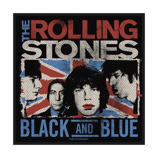 The Rolling Stones Standard Woven Patch: Black & Blue