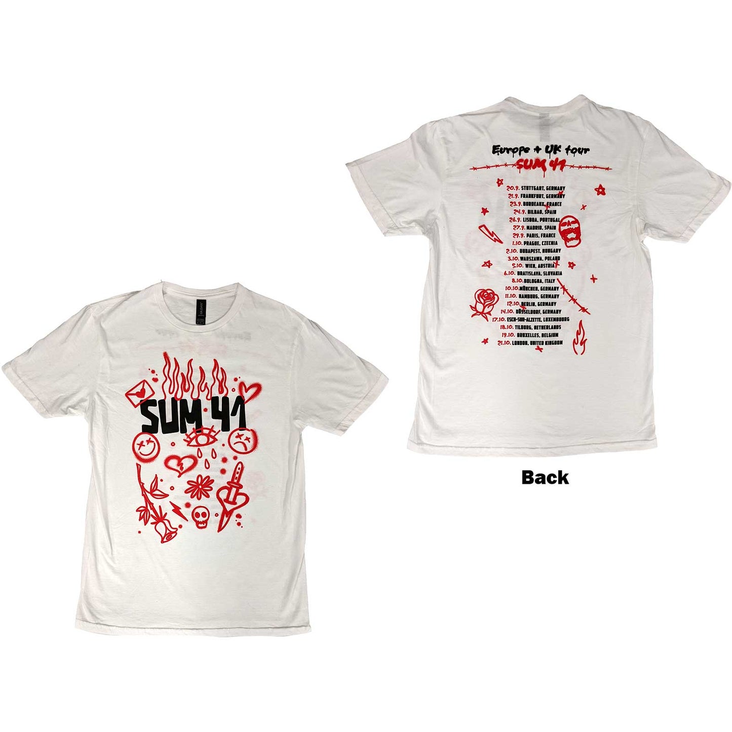 Sum 41 T-Shirt: Sketches European Tour 2022