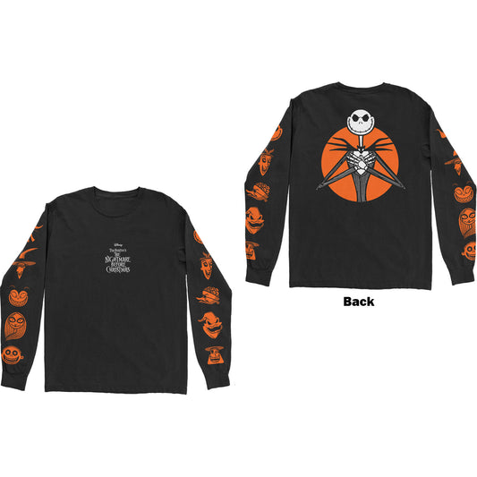 Disney Long Sleeve T-Shirt: The Nightmare Before Christmas All Characters Orange