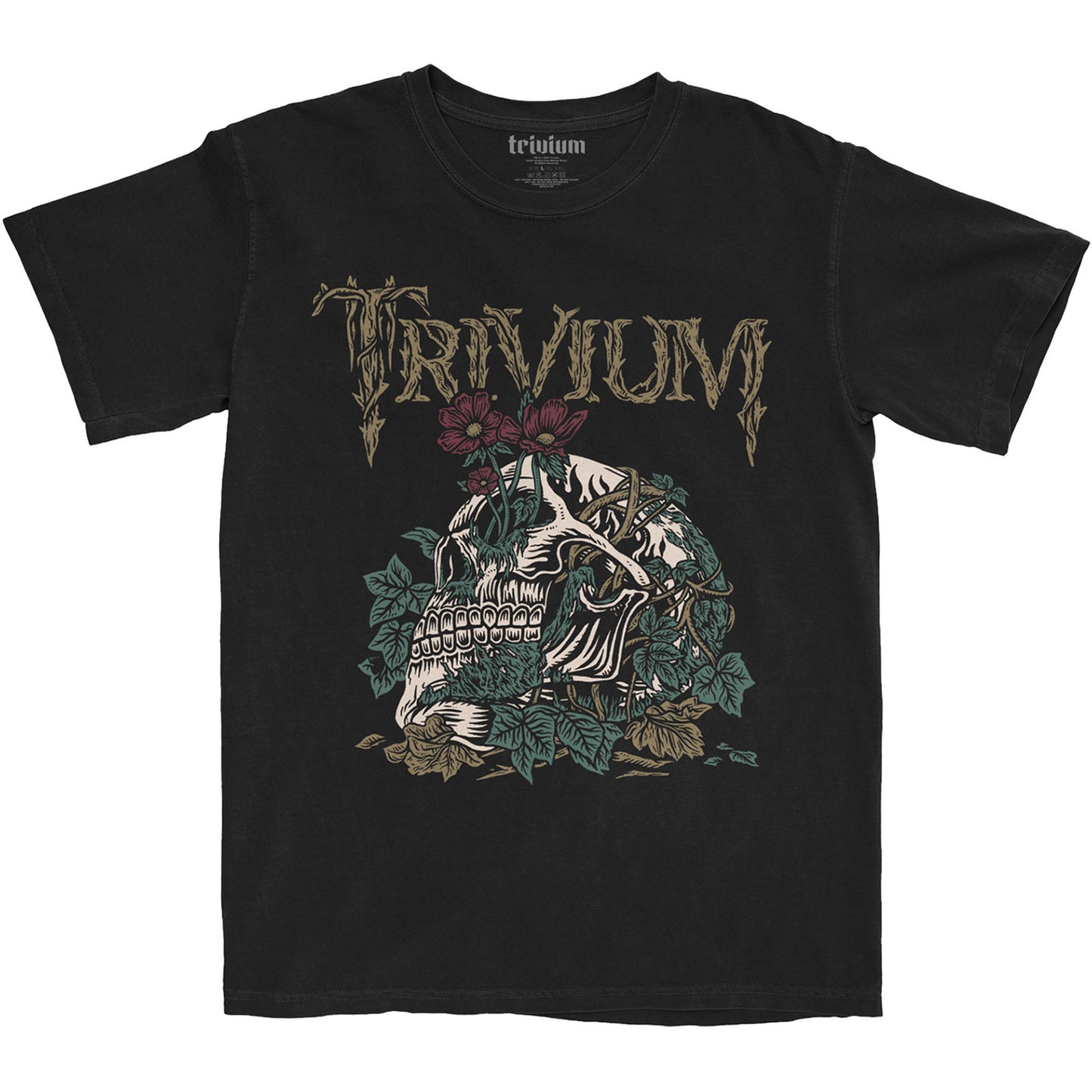 Trivium T-Shirt: Skelly Flower