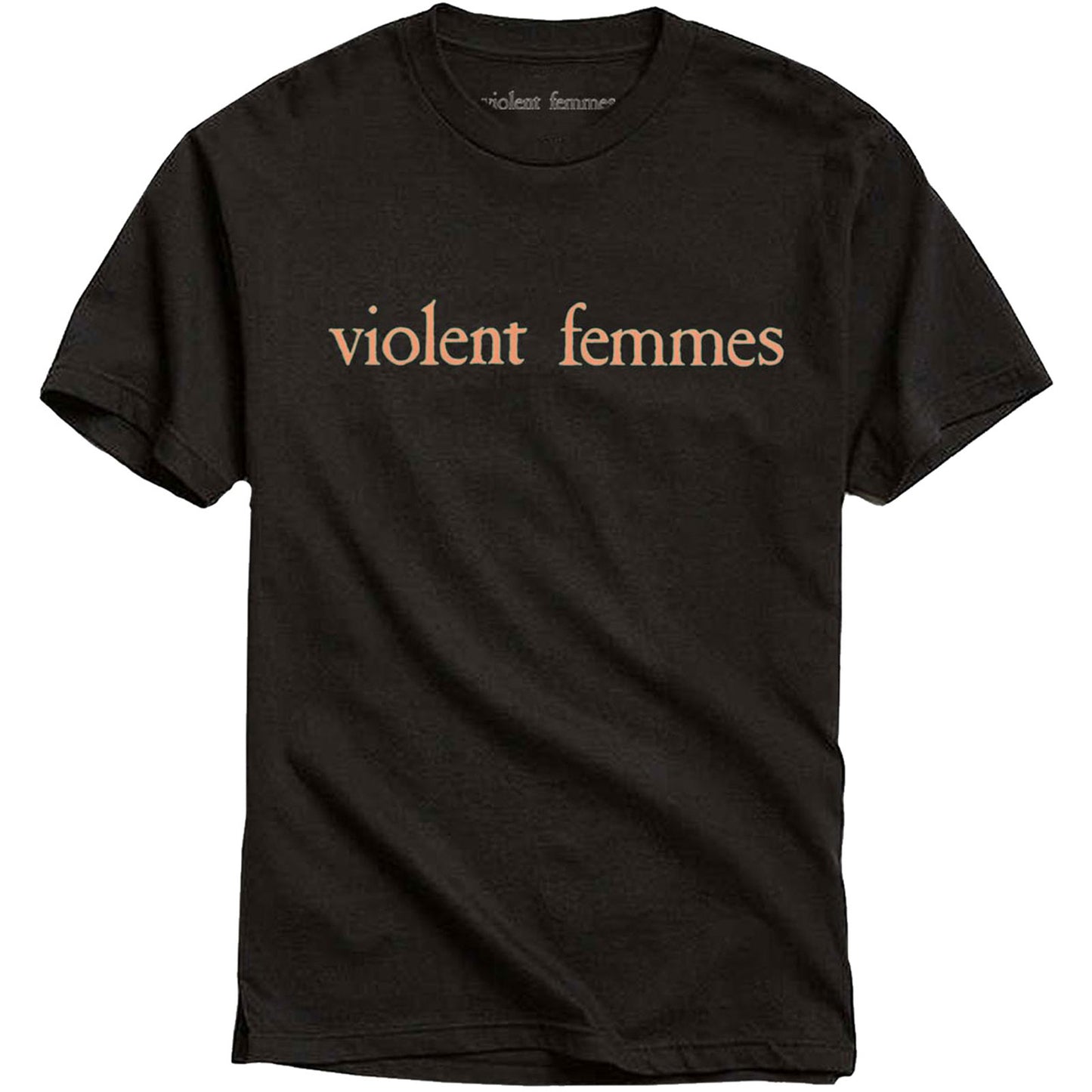 Violent Femmes T-Shirt: Salmon Pink Vintage Logo