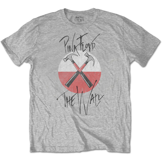 Pink Floyd T-Shirt: The Wall Faded Hammers Logo