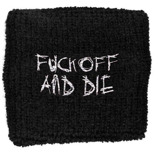 Darkthrone Fabric Wristband: Fuck Off And Die