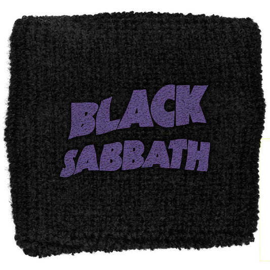Black Sabbath Fabric Wristband: Purple Wavy Logo