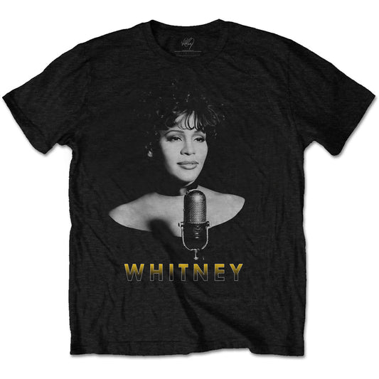 Whitney Houston T-Shirt: Black & White Photo