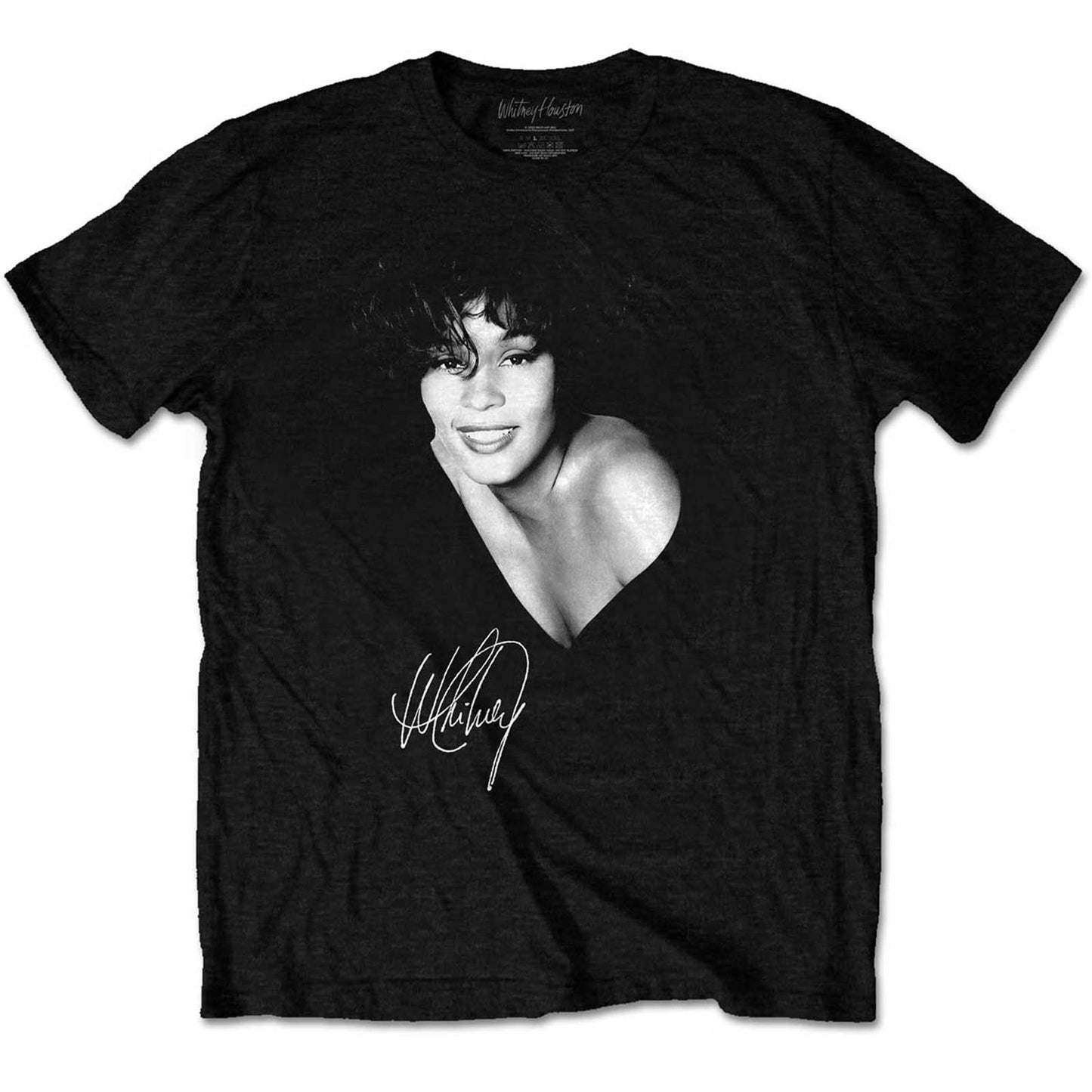 Whitney Houston T-Shirt: B&W Photo