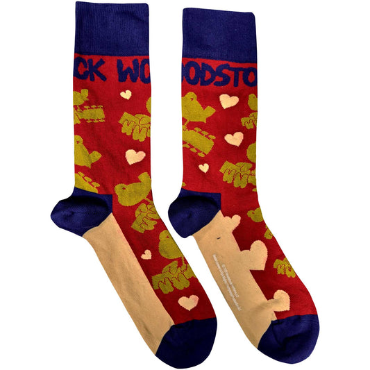 Woodstock Socks: Birds & Hearts