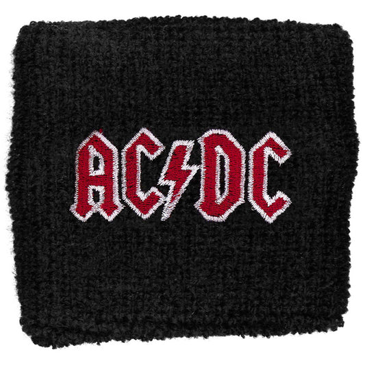 AC/DC Fabric Wristband: Red Logo