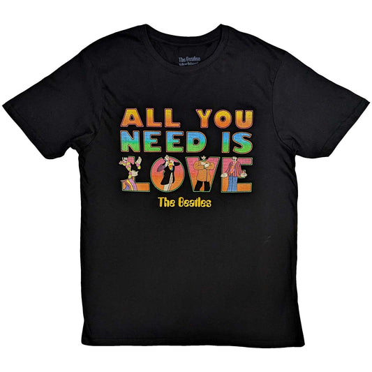 The Beatles T-Shirt: Yellow Submarine All You Need Is Love Stacked