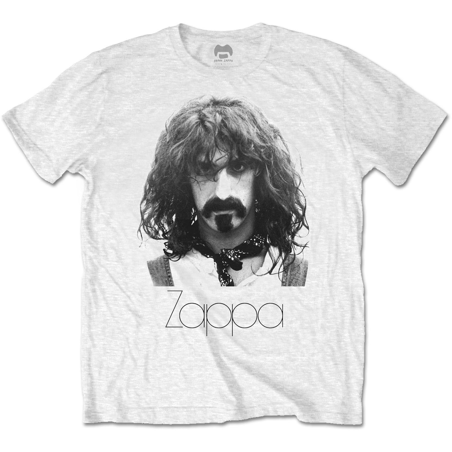 Frank Zappa T-Shirt: Thin Logo Portrait